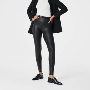 Spanx Black Faux Leather Leggings